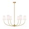 Z-Lite Shannon Chandelier, 6-Light, 42 In.W x 19.25 In.H, Rubbed Brass/white 3040-42RB - alternate 1